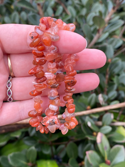 Carnelian Chip Bracelet