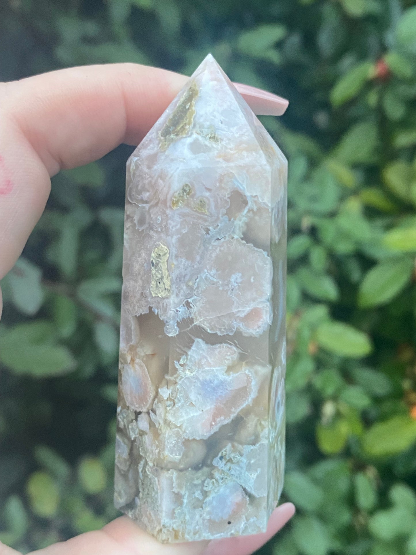 Flower Agate Polished Point - 125g