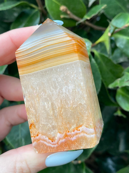 Carnelian in Quartz Polished Point - 190g