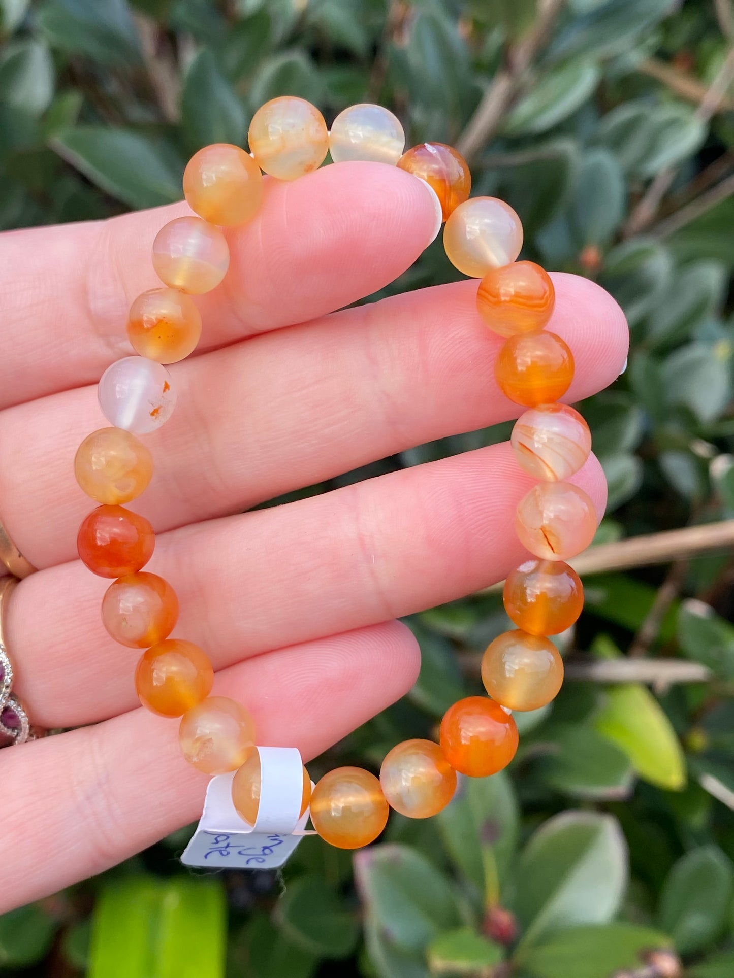 Orange Agate 8mm Bracelet