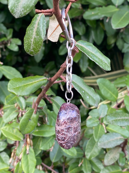 Garnet Tumble Keychain