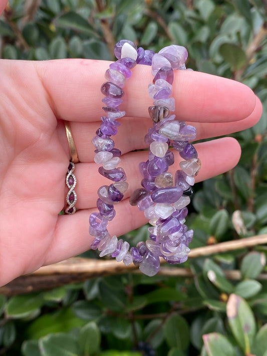 Amethyst Chip Bracelet