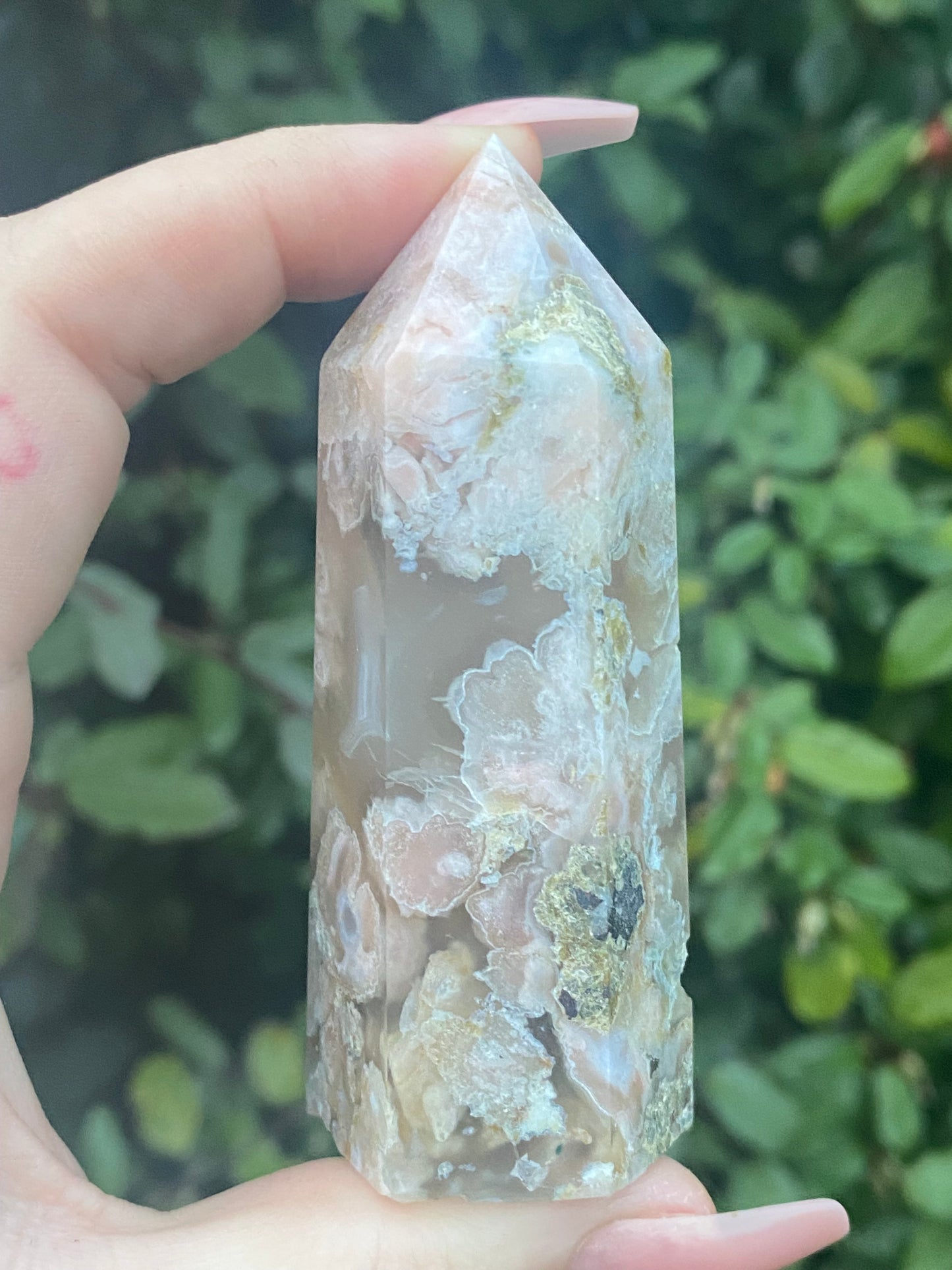 Flower Agate Polished Point - 125g