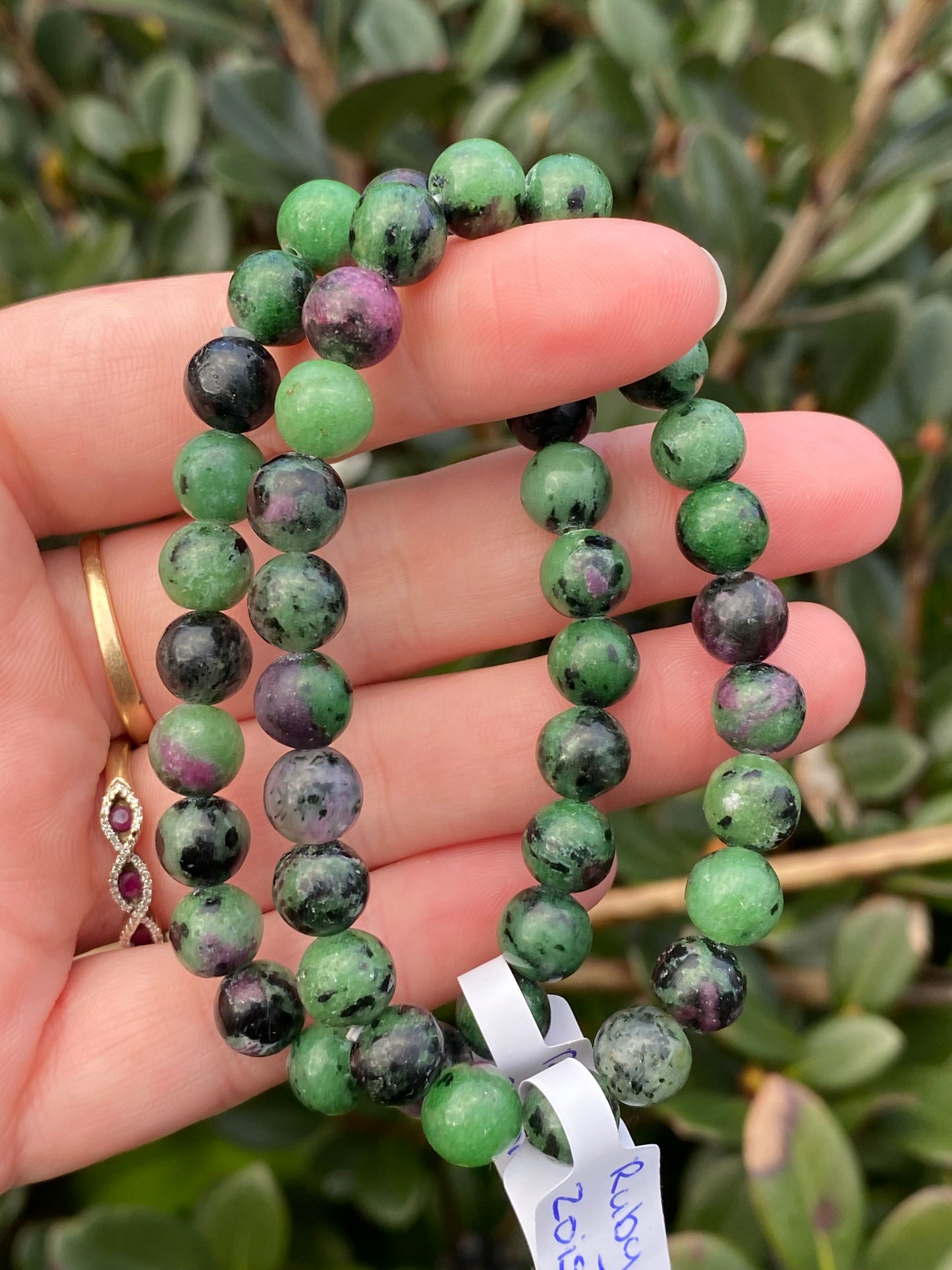 Ruby Zoisite 8mm Bracelet