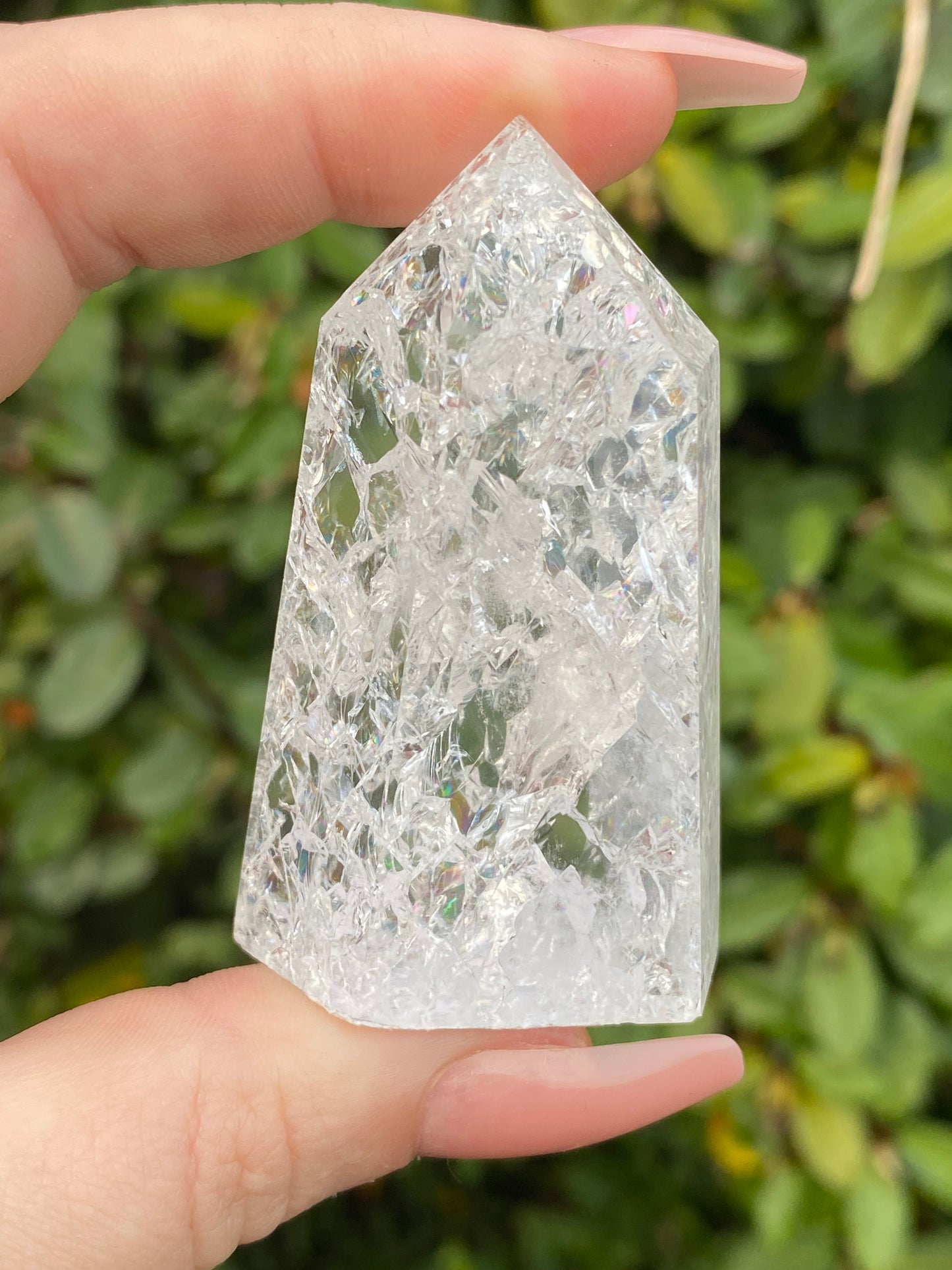 Crackle Quartz Polished Point - 78g