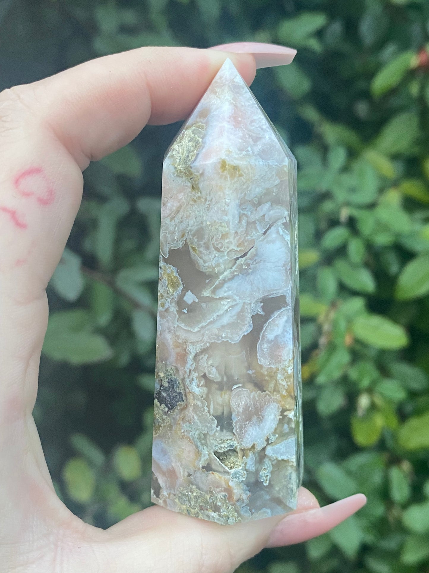 Flower Agate Polished Point - 125g