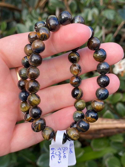 Blue Tigers Eye 8mm Bracelet