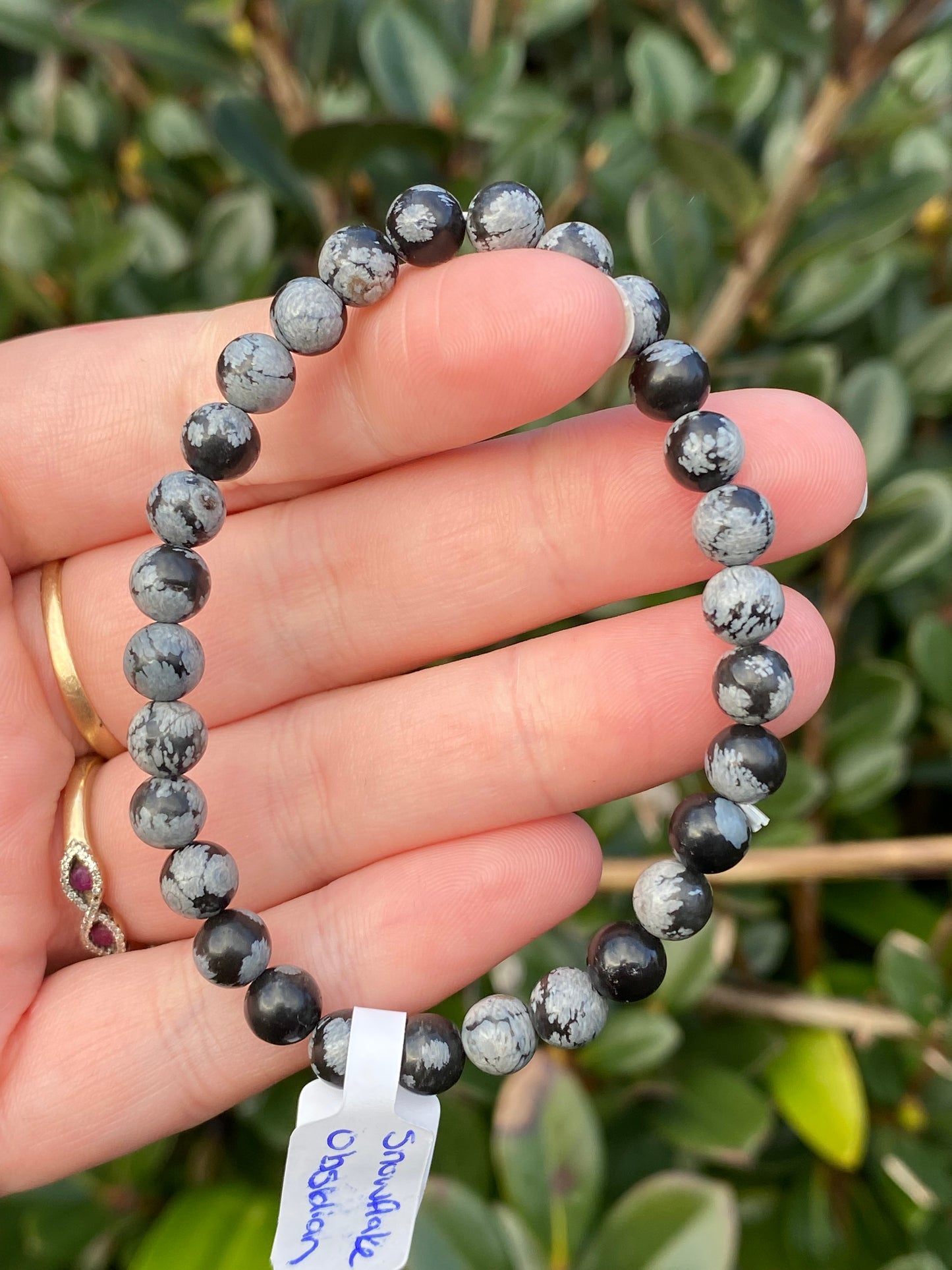 Snowflake Obsidian 6mm Bracelet