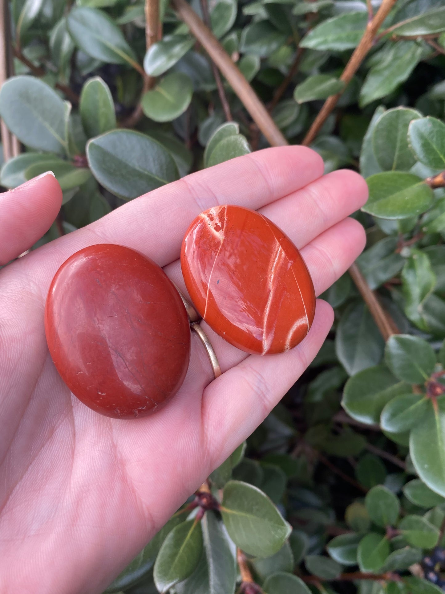 Red Jasper Palm Stone - Each