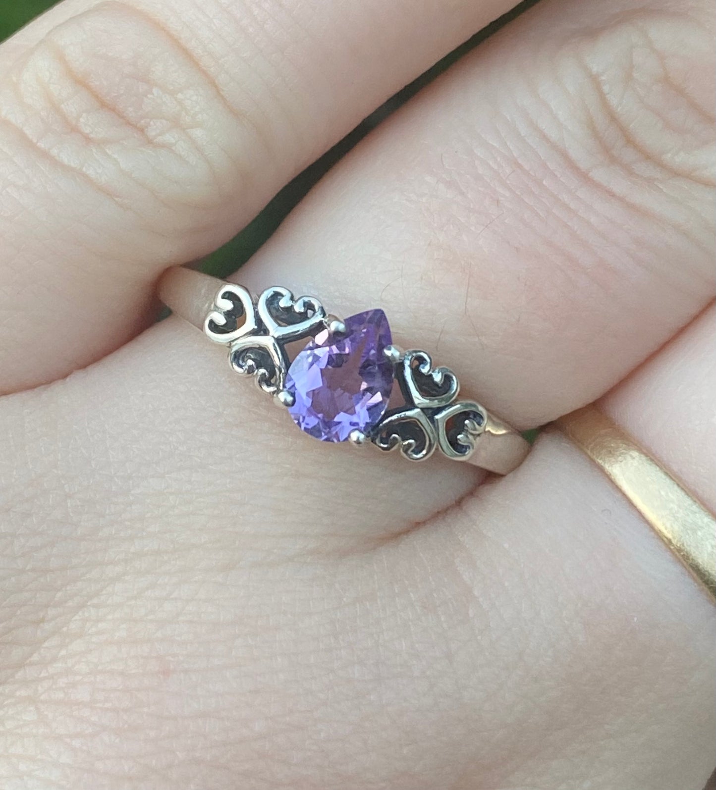 Sterling Silver 925 Amethyst Ring