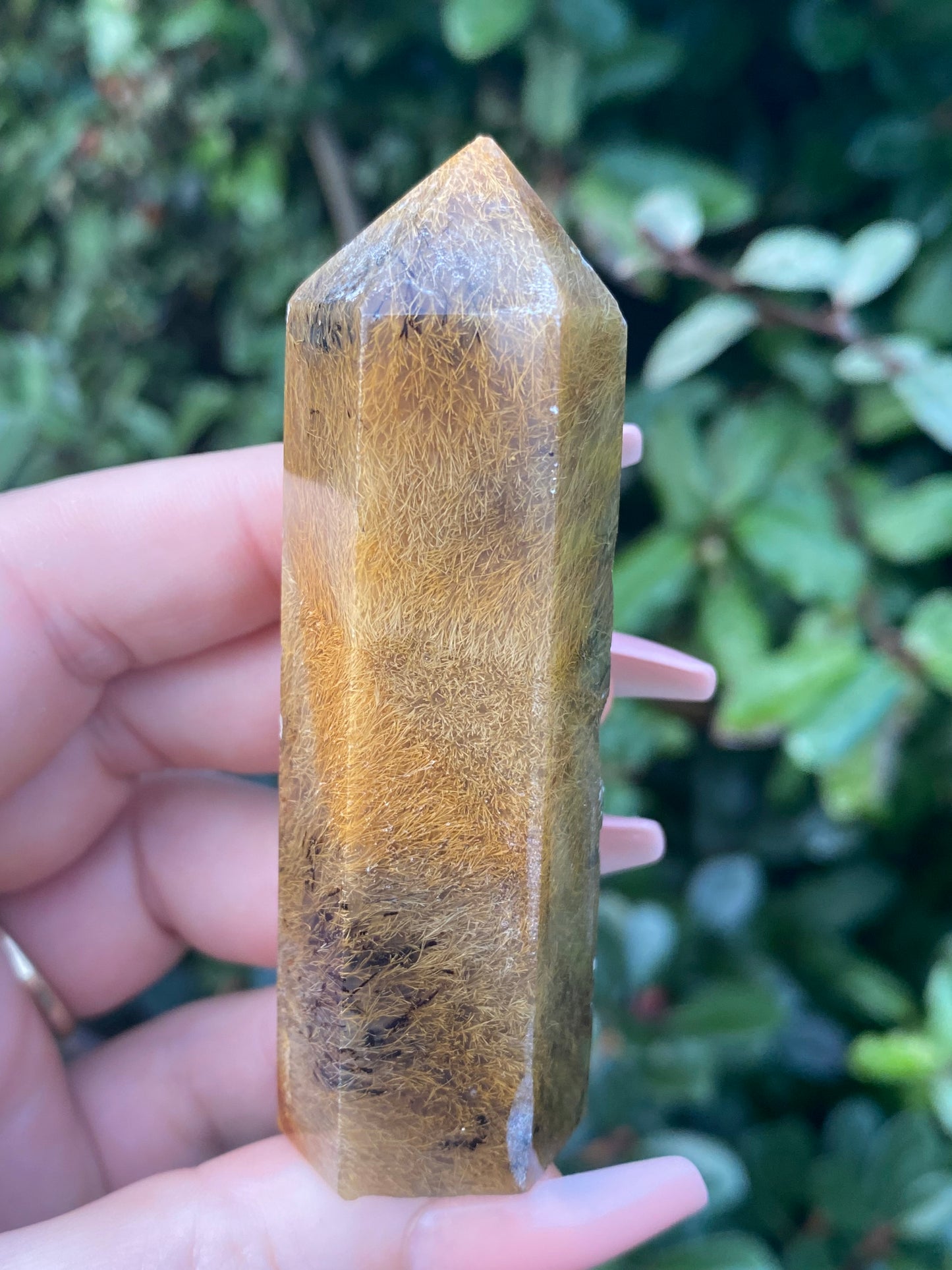 Rabbit Hair Agate Polished Point - 88g