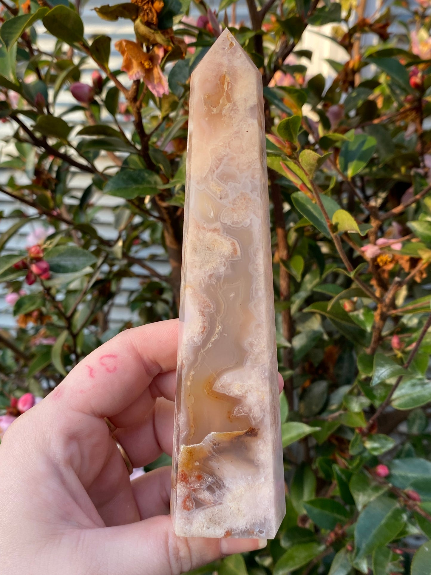 Flower Agate Tower - 262g