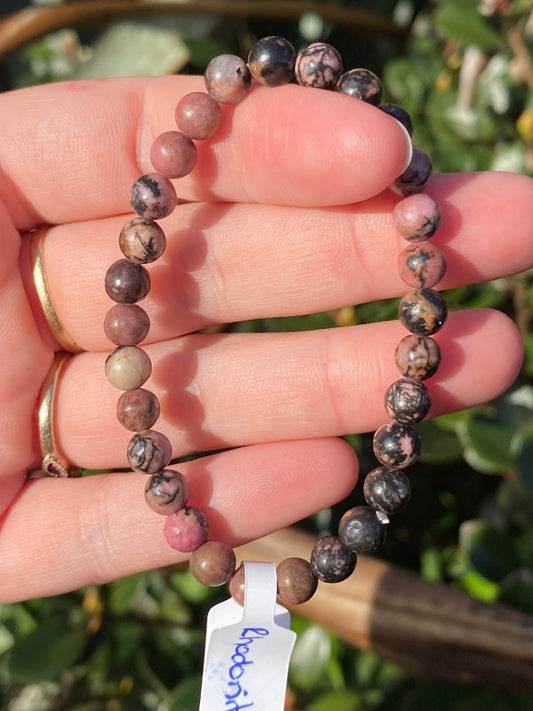 Rhodonite 6mm Bracelet