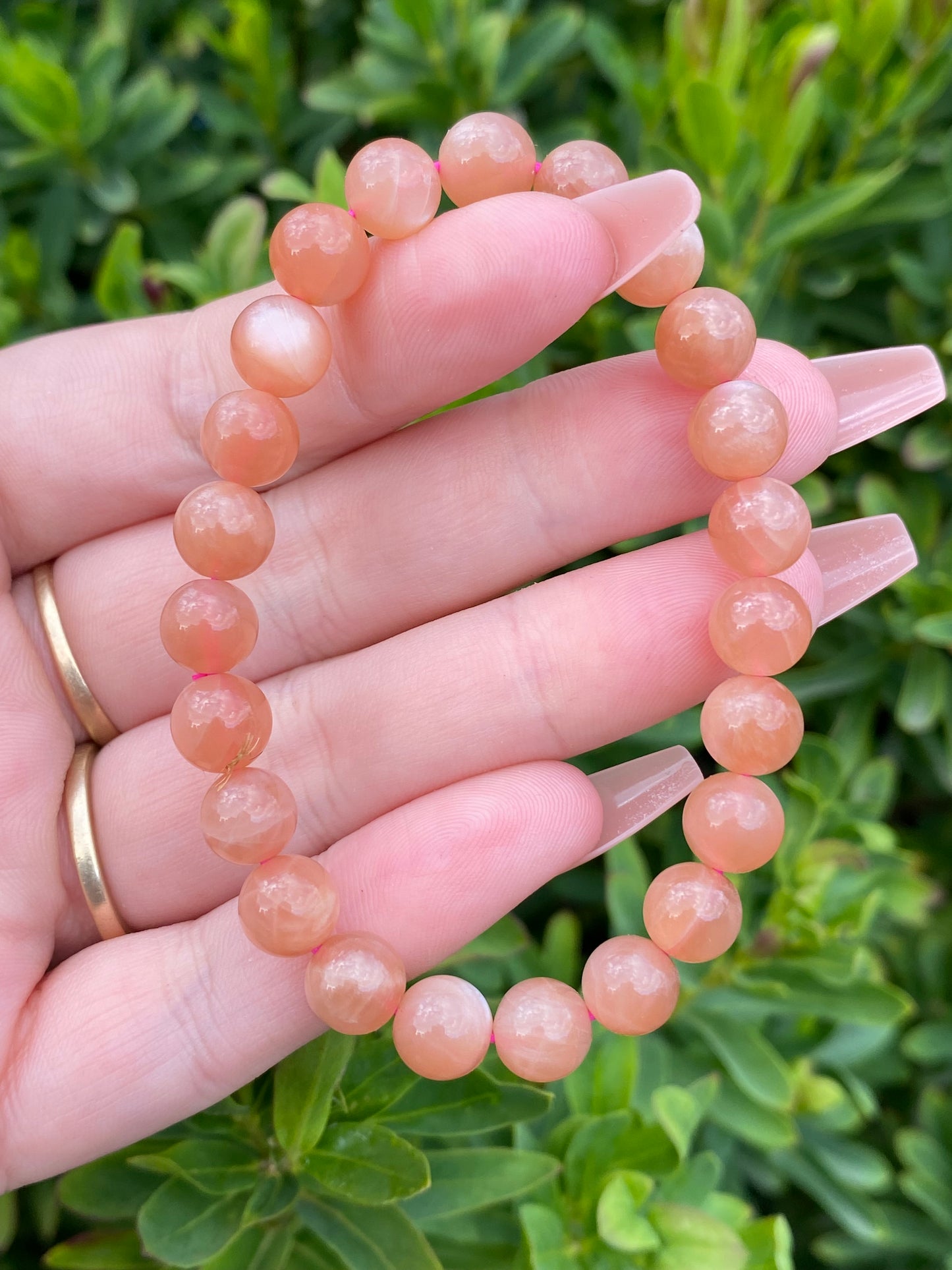 Peach Moonstone 8mm Bracelet