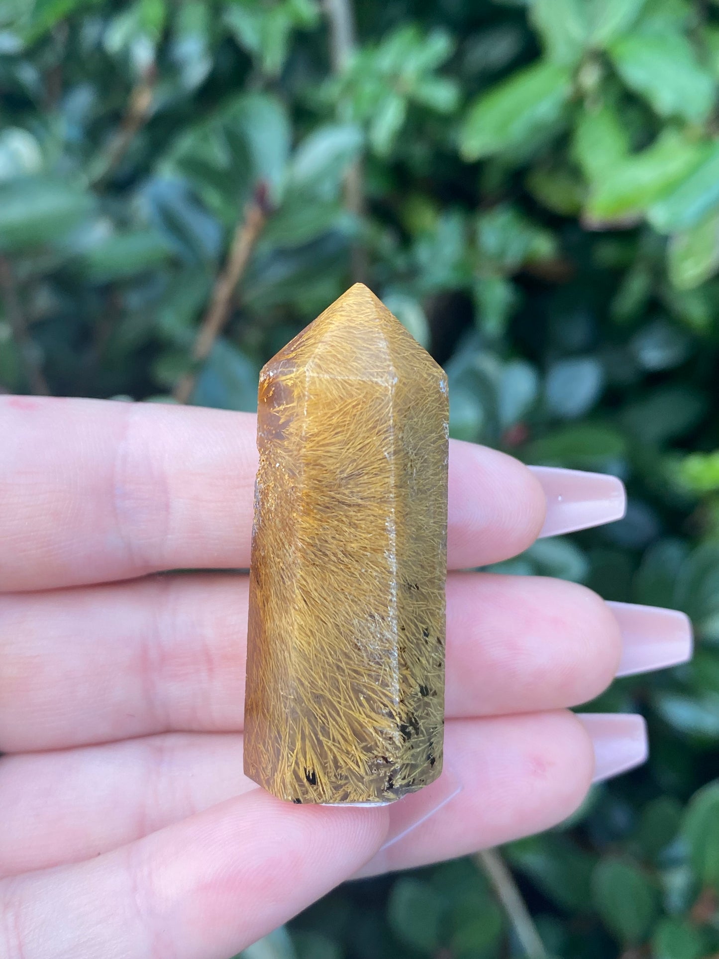 Rabbit Hair Agate Polished Point - 27g