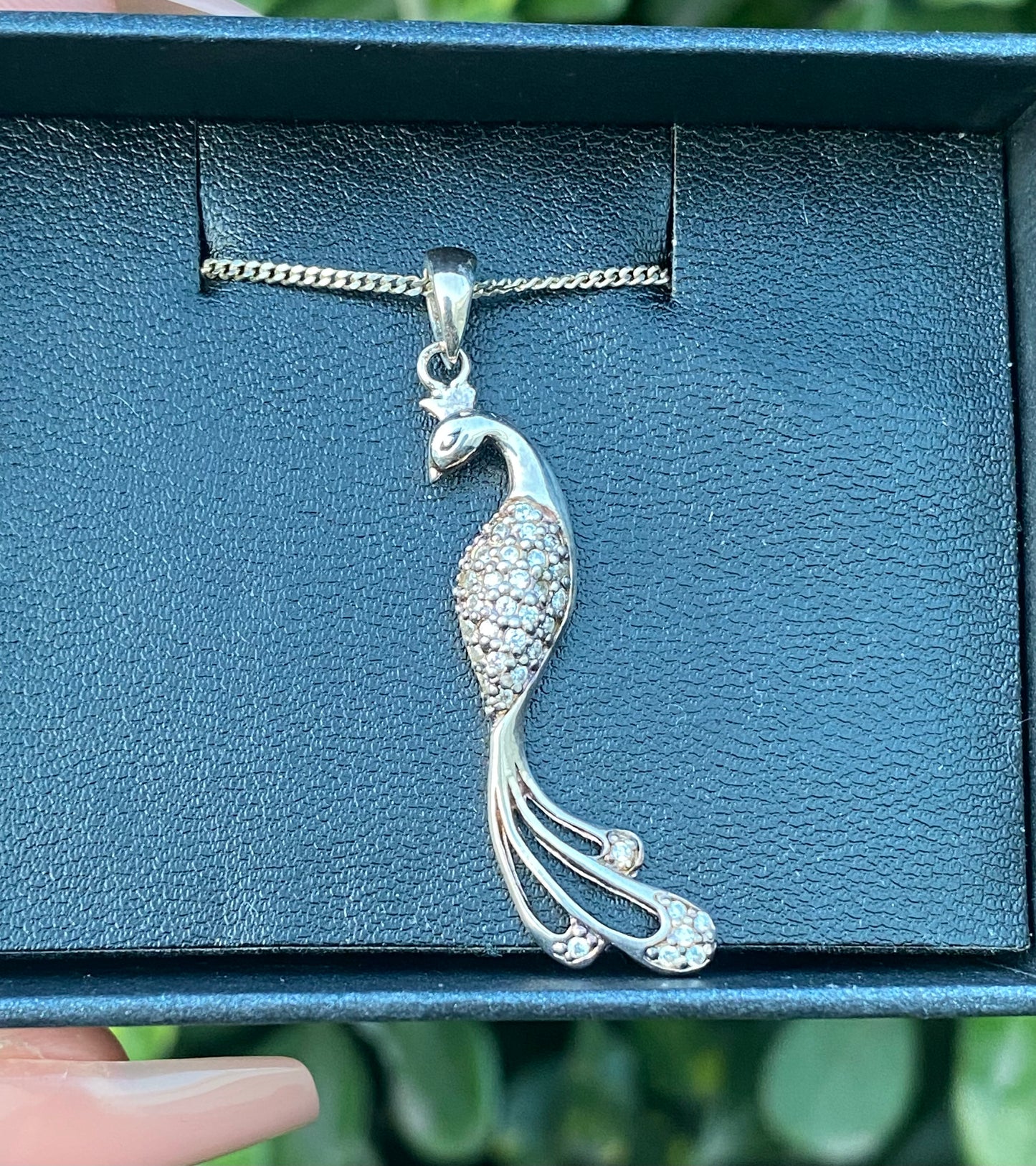 Sterling Silver 925 Peacock Necklace