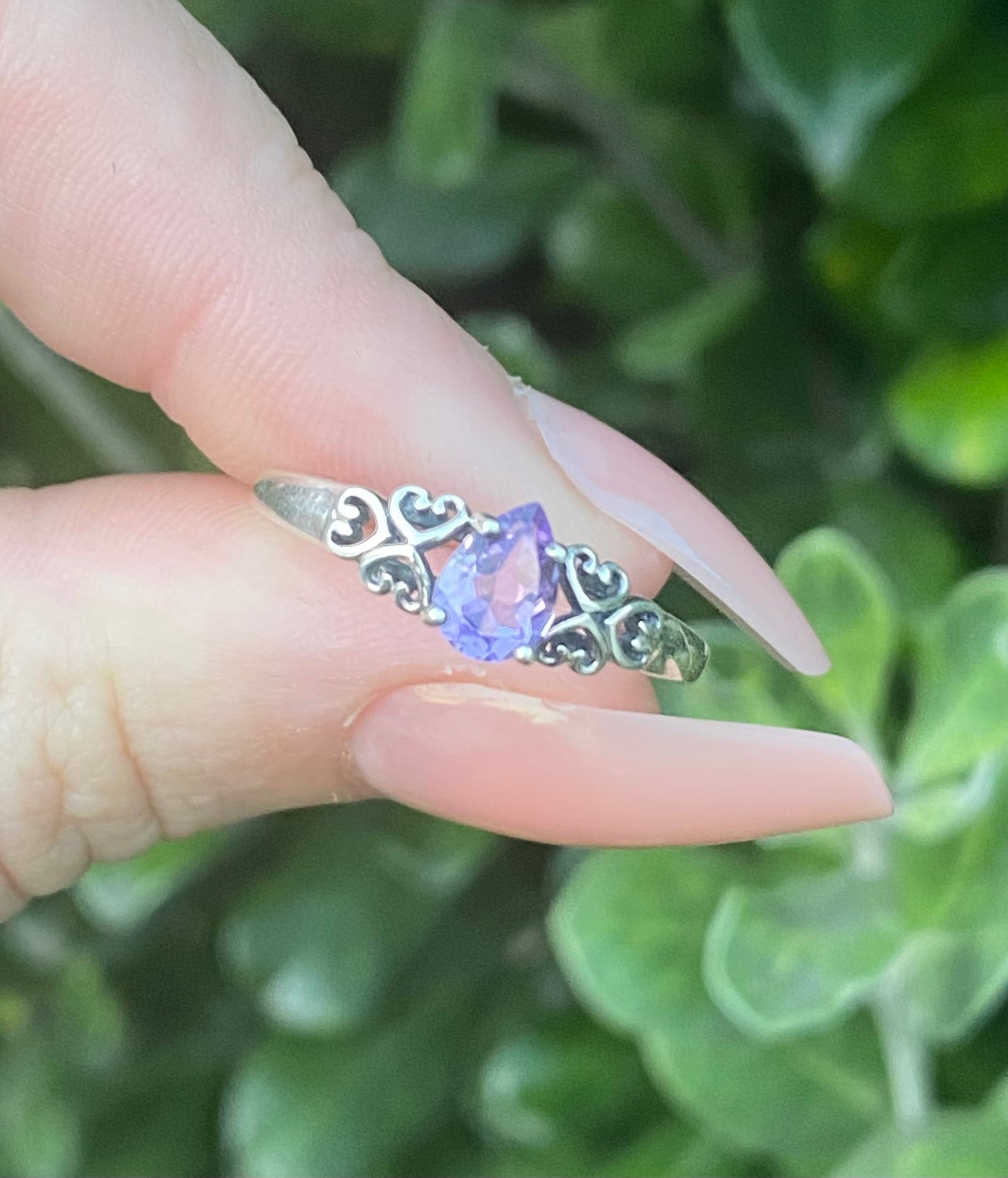 Sterling Silver 925 Amethyst Ring