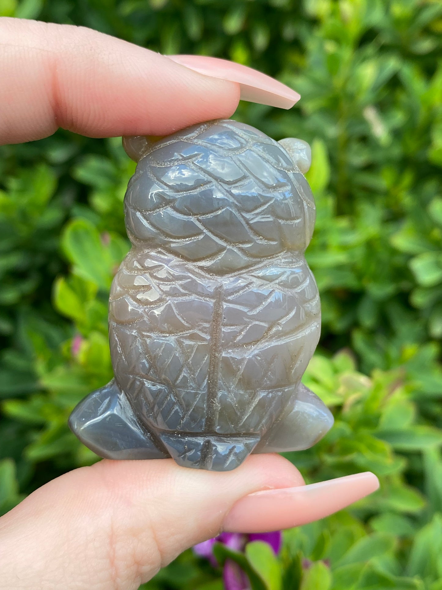 Drusey Agate Owl