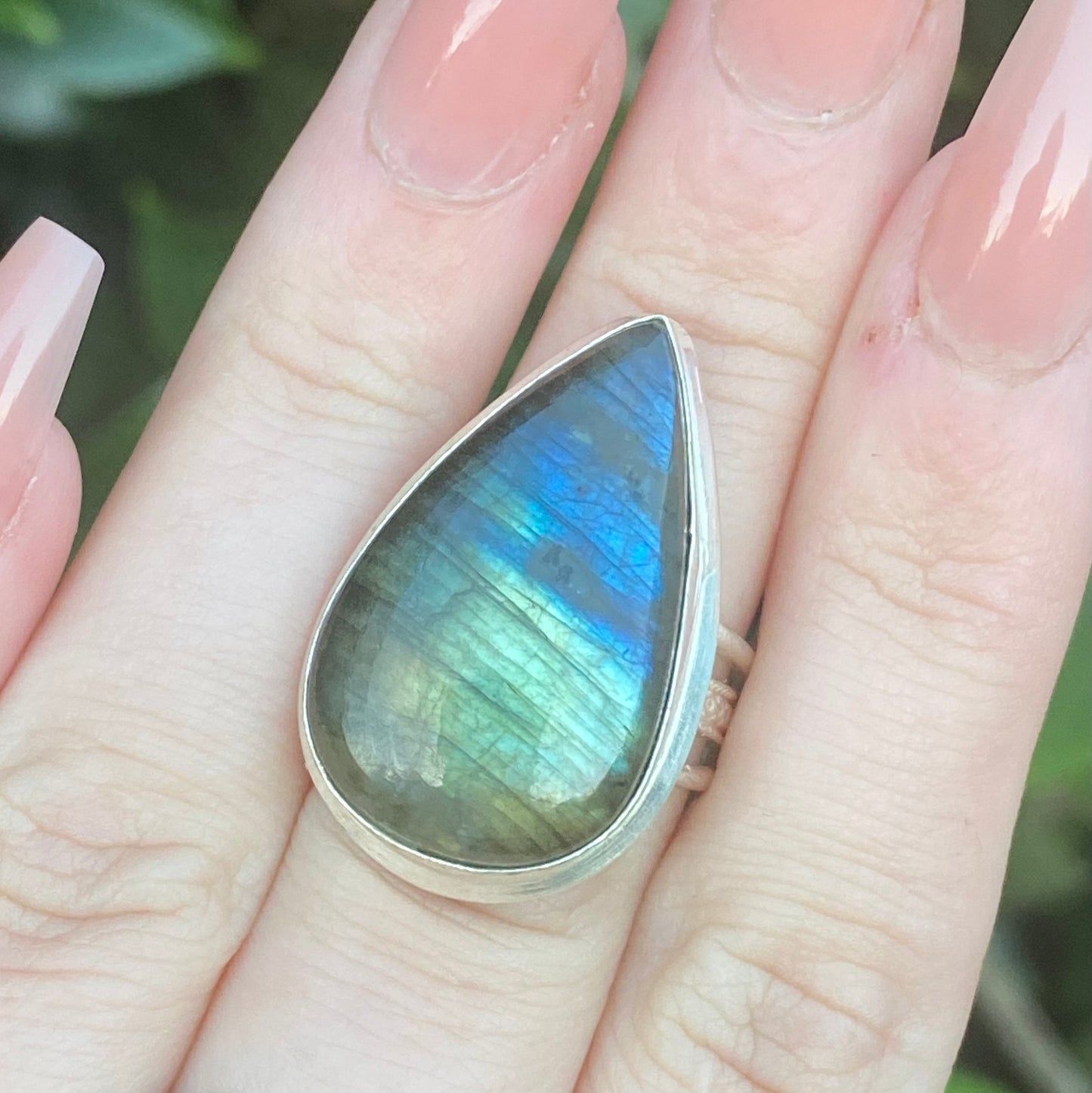 Sterling Silver 925 Labradorite Ring