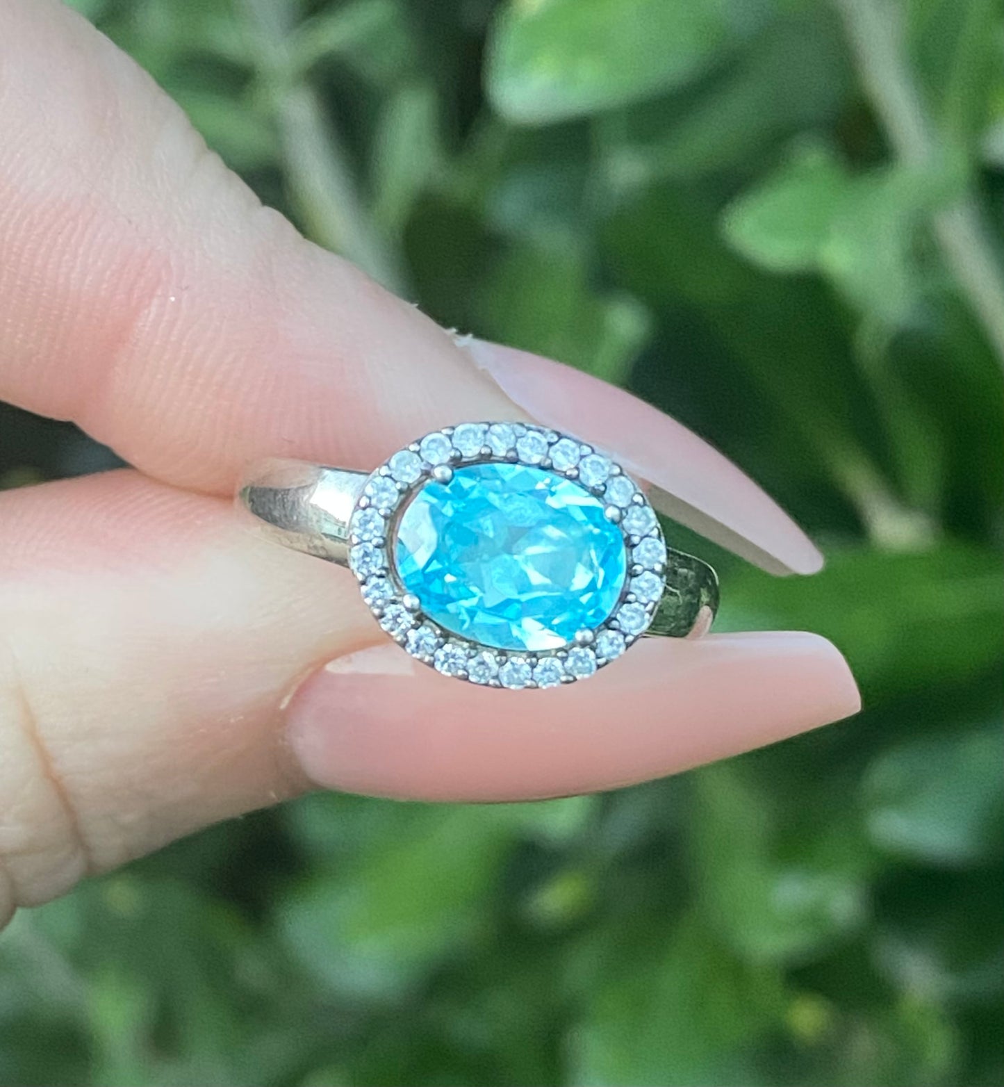 Sterling Silver 925 Topaz Ring