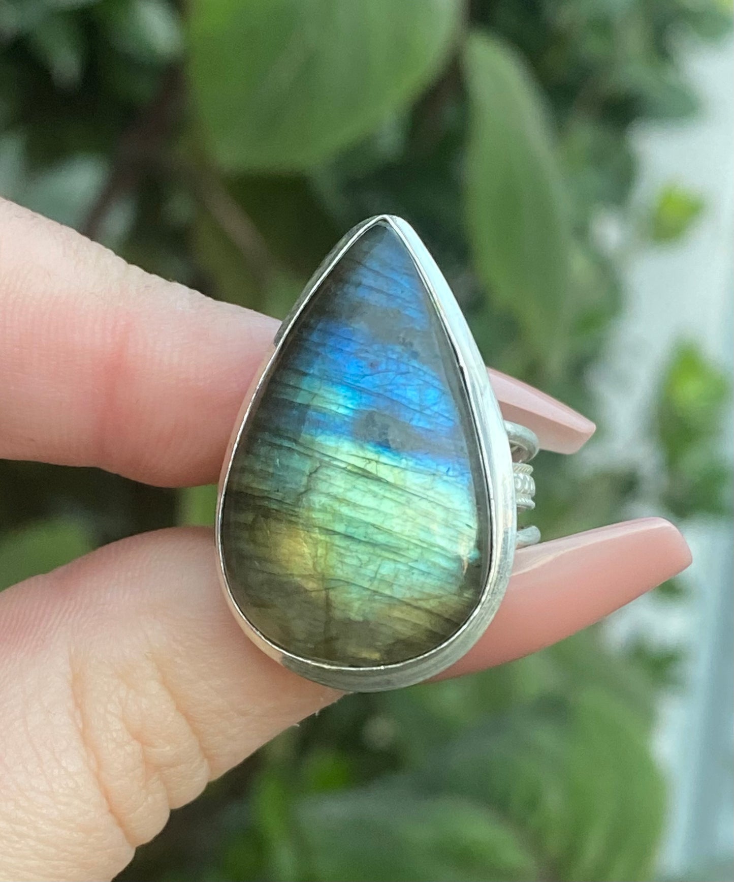 Sterling Silver 925 Labradorite Ring