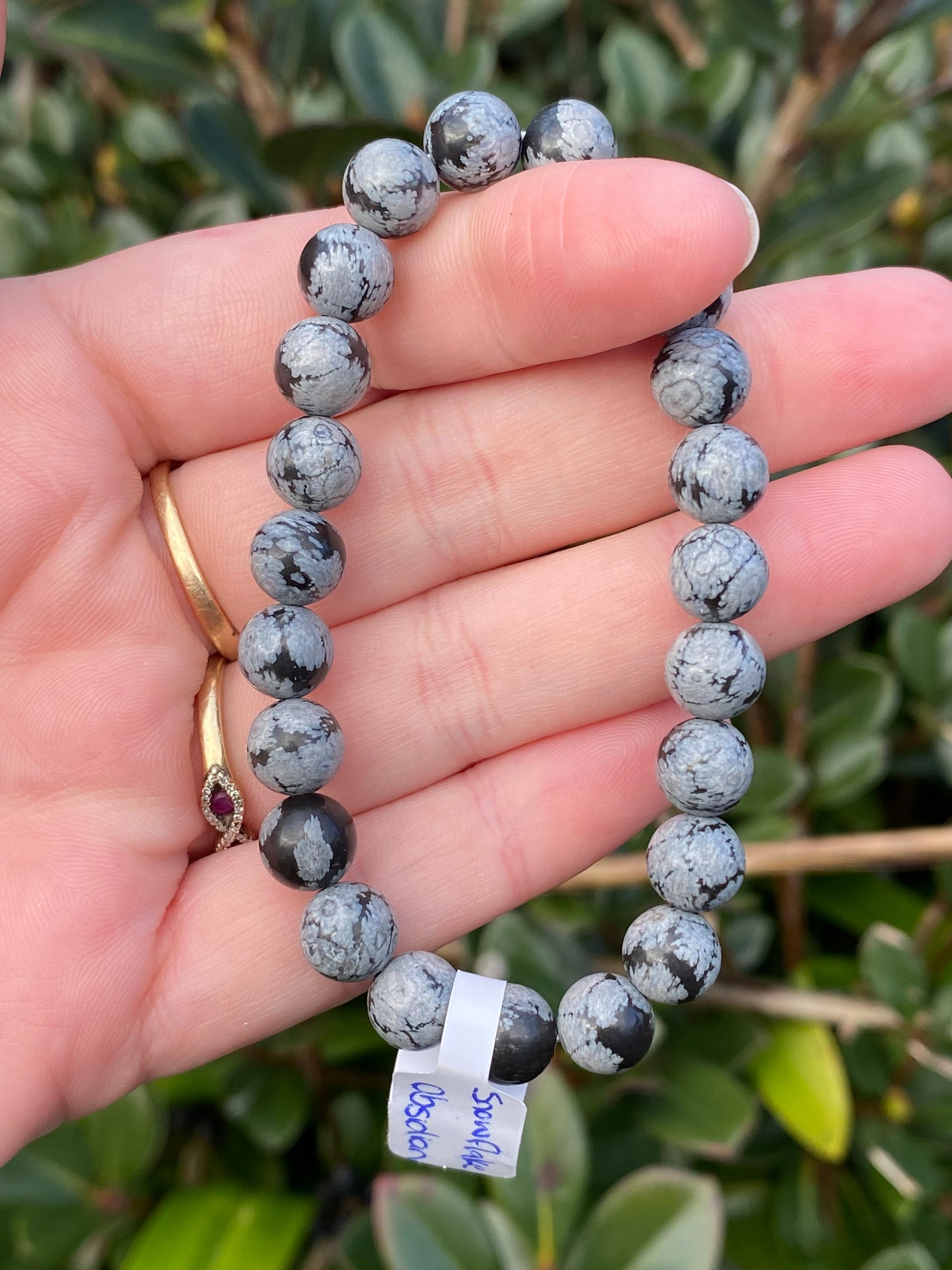 Snowflake Obsidian 8mm Bracelet