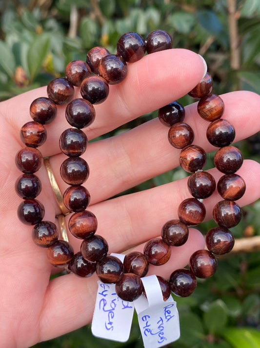 Red Tigers Eye 8mm Bracelet