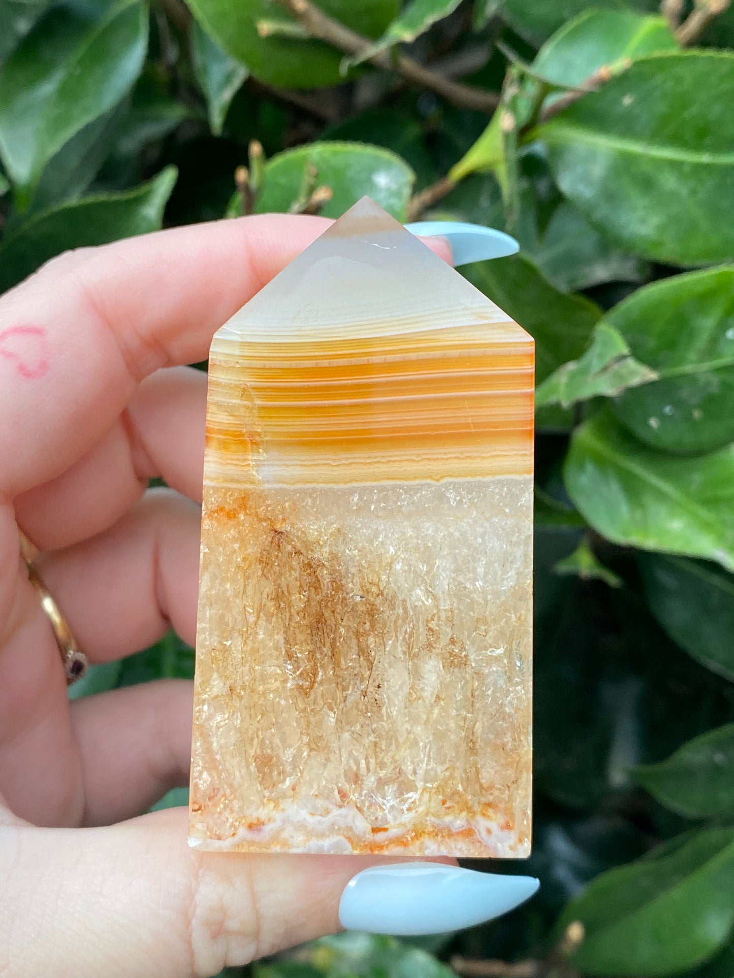 Carnelian in Quartz Polished Point - 190g