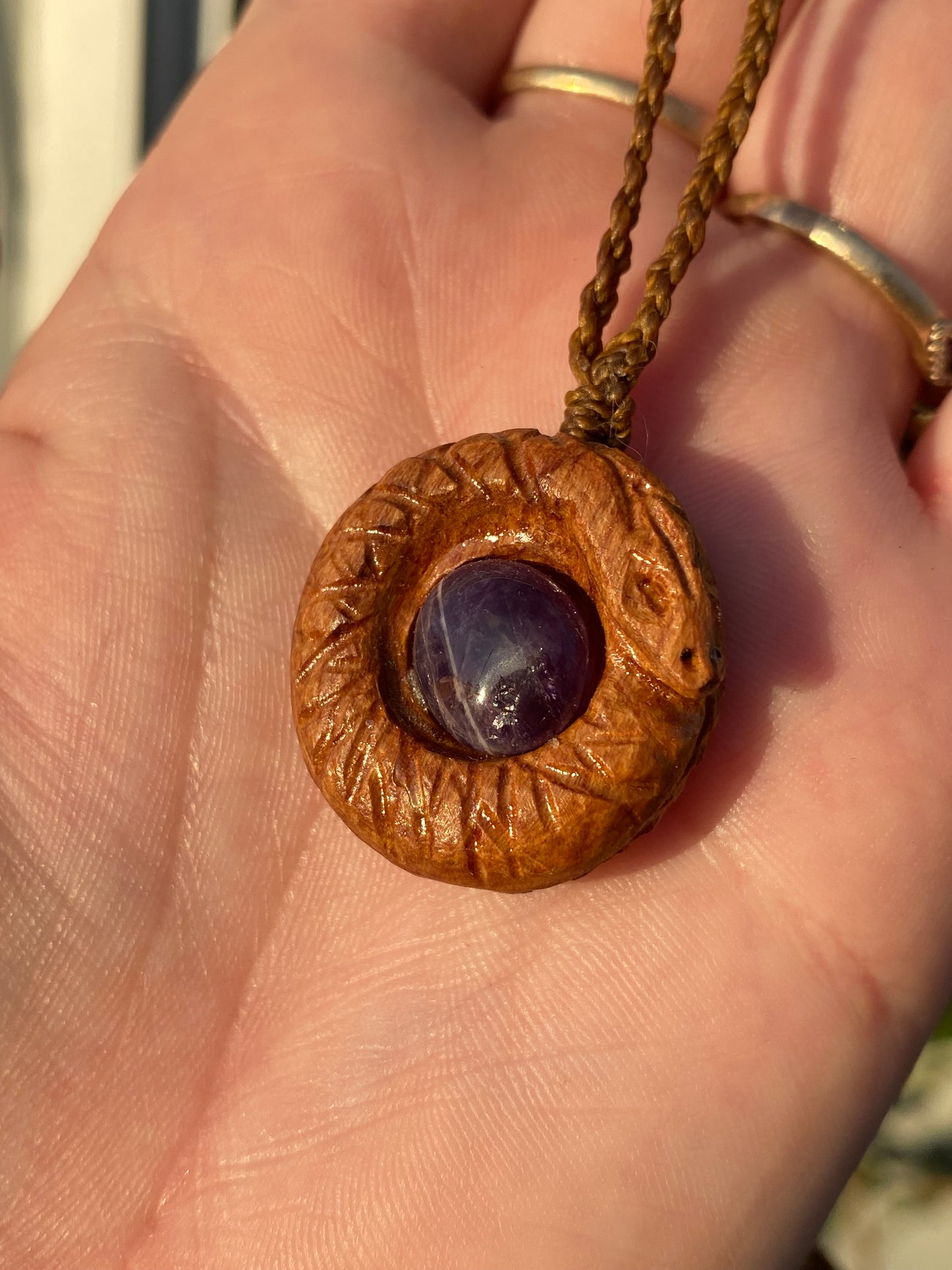 Amethyst in Rimu Necklace